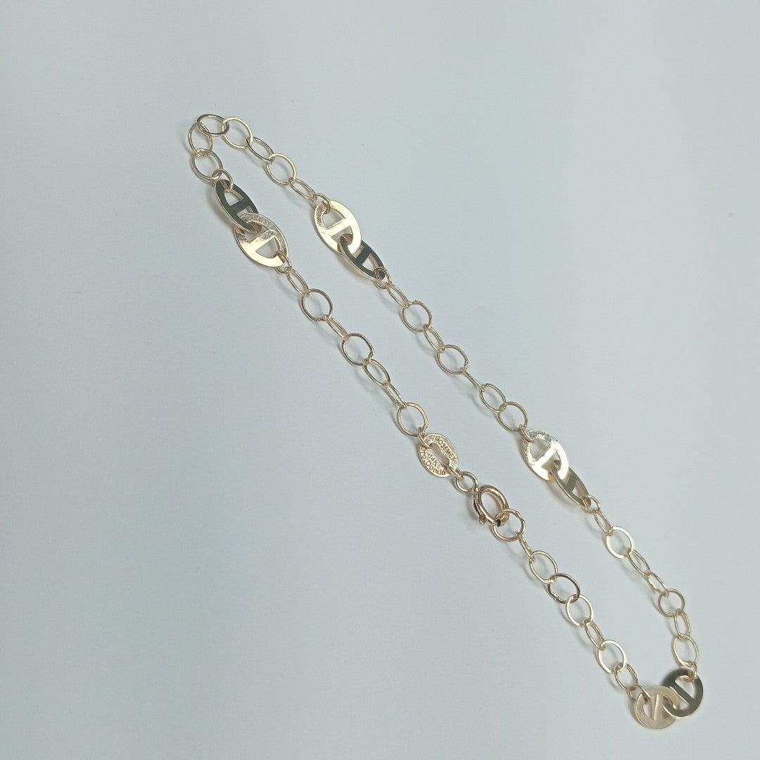 PULSERA TEJIDO ESPECIAL 14K 18 CM 1.5 GR (NUEVO)