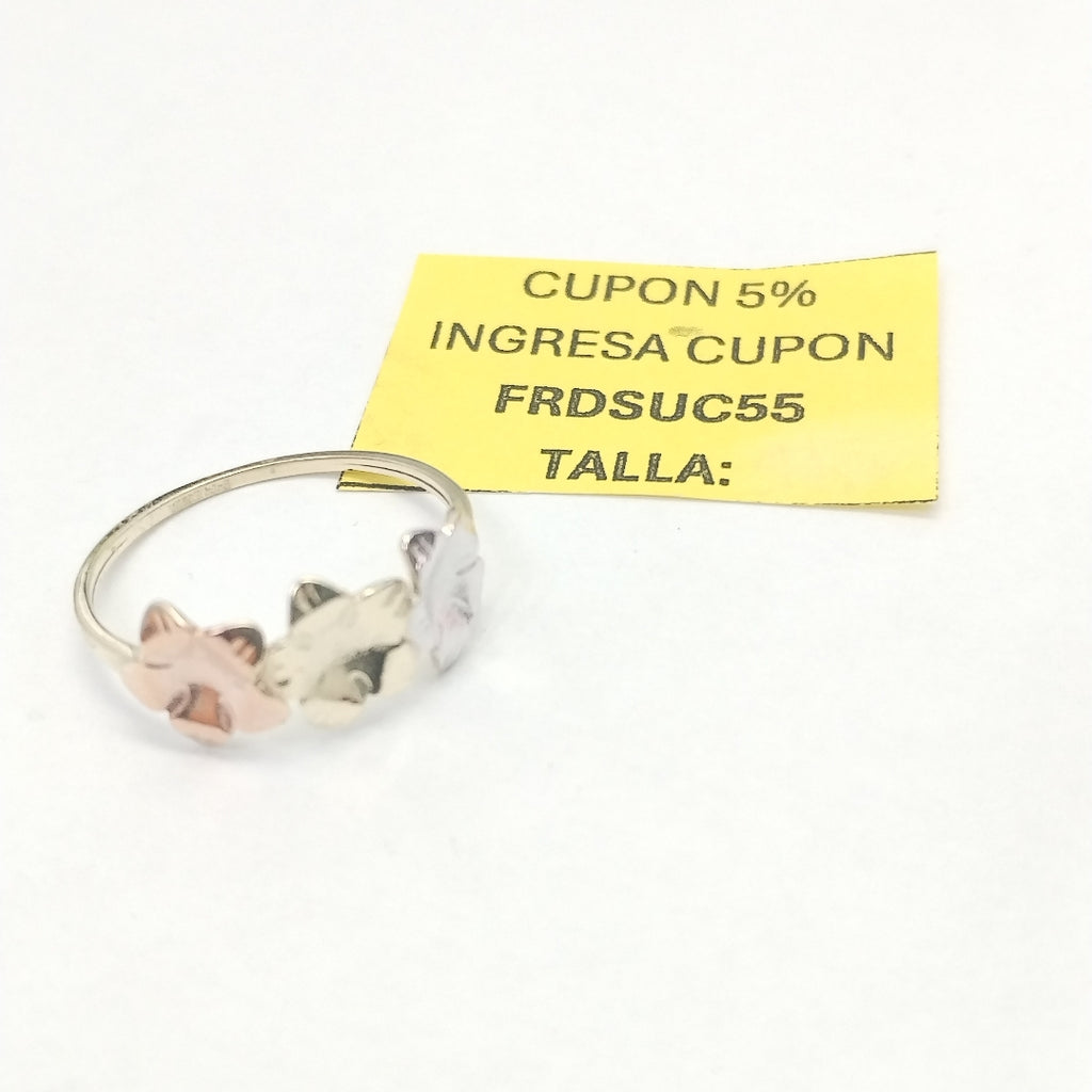 ANILLOS ANILLITO FIG FLORES 10K TALLA 9 1.3 GR (NUEVO)