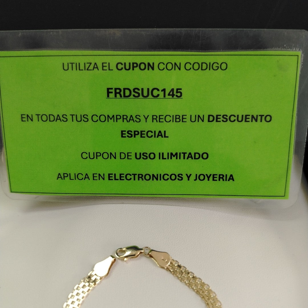 PULSERA ESPECIAL 14K 21 CM 5 GR (NUEVO)
