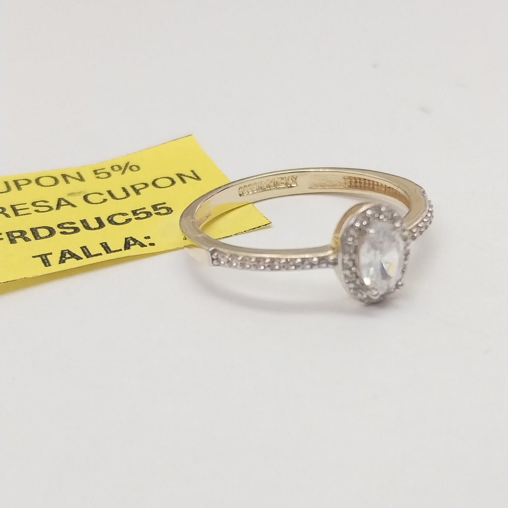 ANILLO ANILLITO C CIRCONIAS 14K 8.5 TALLA 2.1 GR (NUEVO)