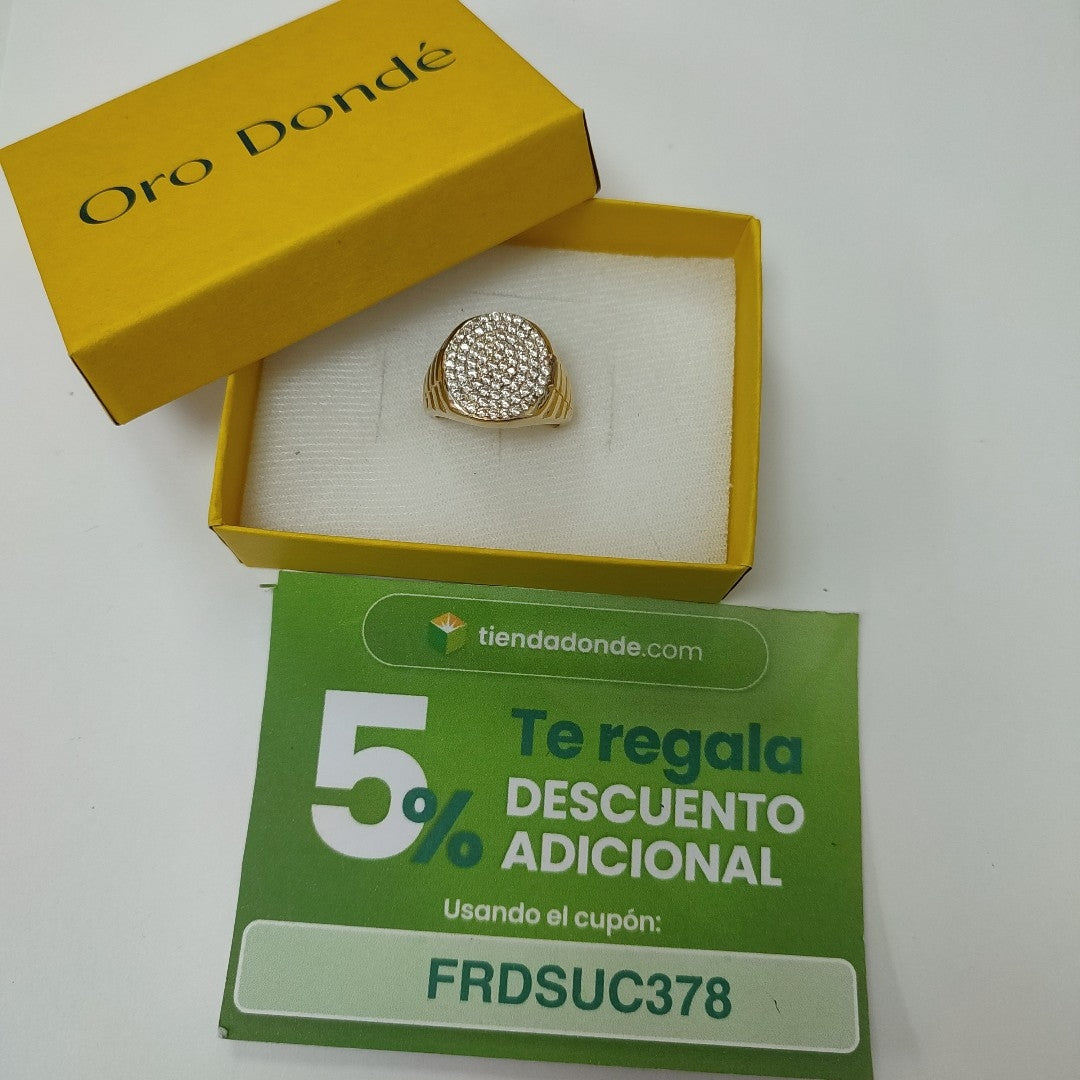 ANILLO C CIRCONIAS 14K 10 TALLA 7.7 GR (NUEVO)