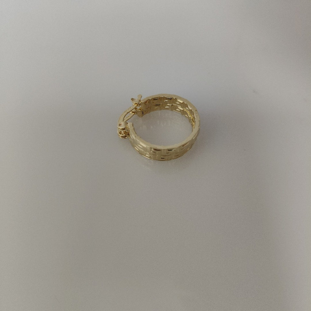 ARETES TEJIDO ARRACADAS TIPO GRECAS 14K 2 GR (NUEVO)
