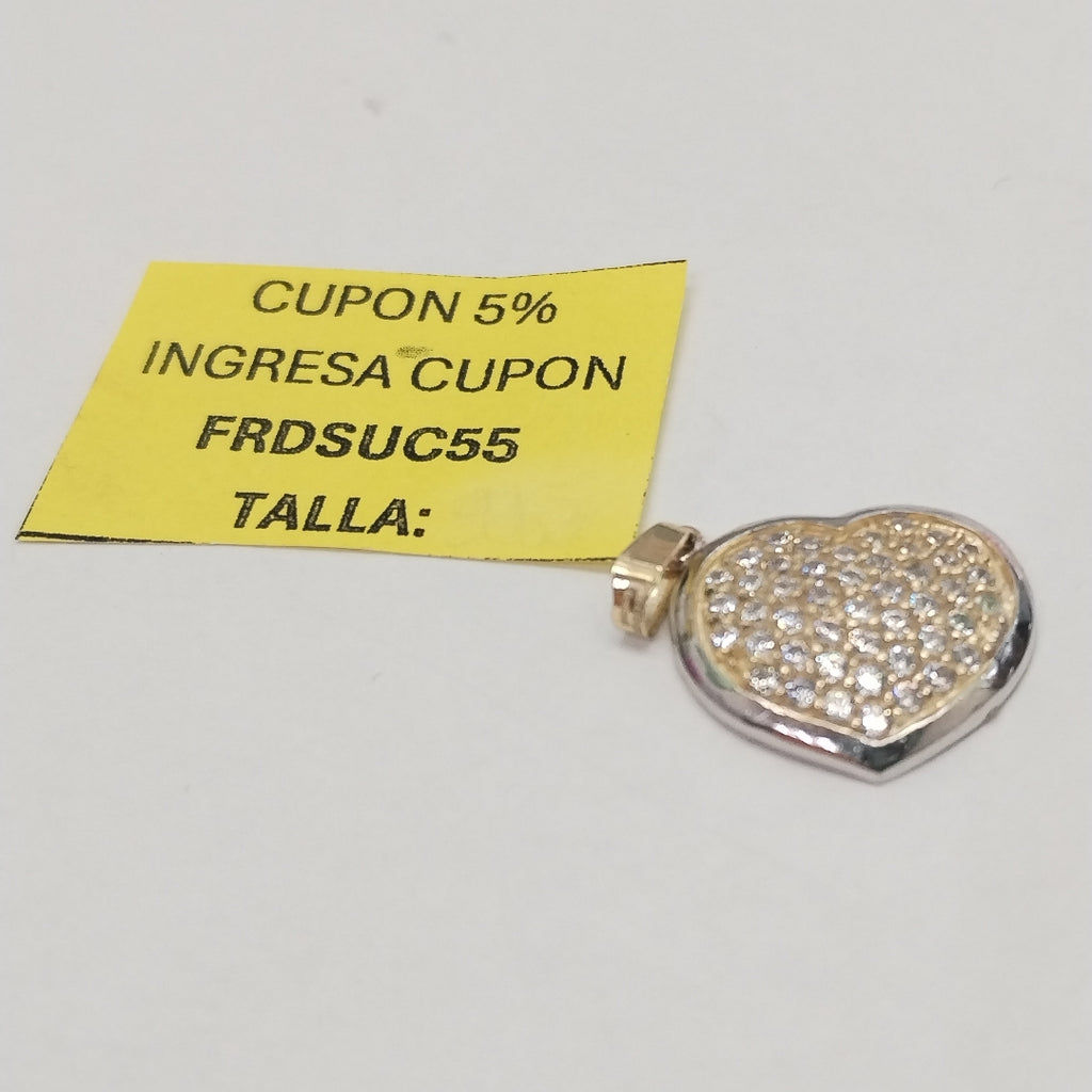 DIJE CORAZON CON CIRCONIAS 14K 1.8 GR (NUEVO)