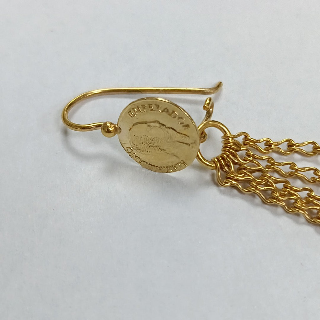 K1 7.5 GRMS 10 K IDENTIFICACIÓN ARETES PAR TEJIDO ESPECIAL MATERIALES (SEMINUEVO)
