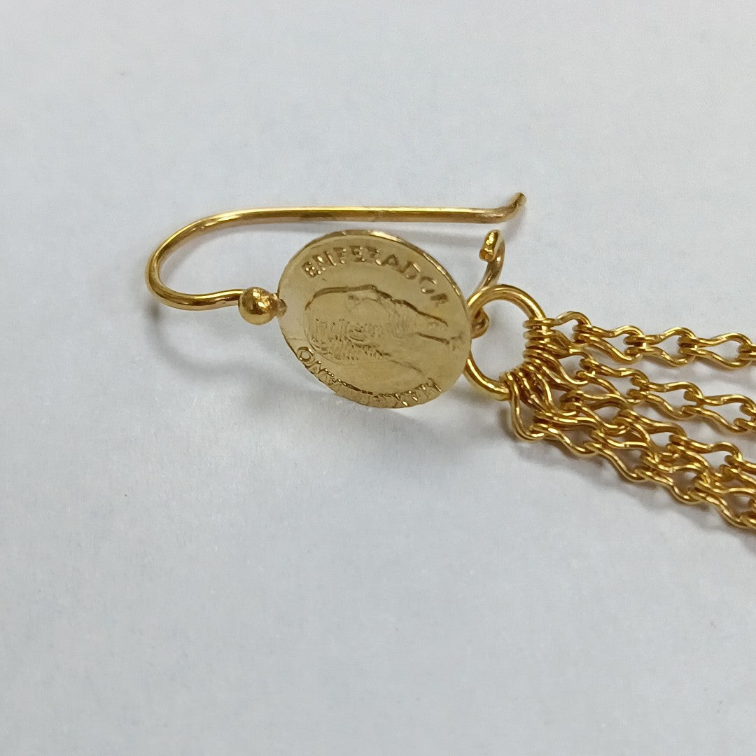 K1 7.5 GRMS 10 K IDENTIFICACIÓN ARETES PAR TEJIDO ESPECIAL MATERIALES (SEMINUEVO)