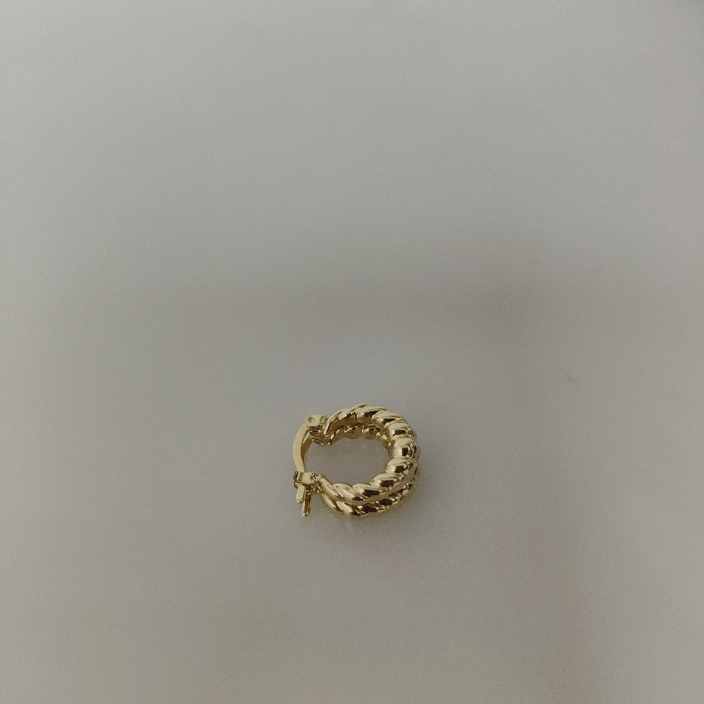 ARETES ARRACADAS TZL HUECAS 14K 1.5 GR (NUEVO)