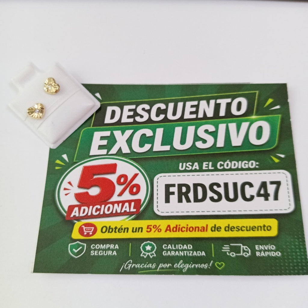 BROQUELES BROQUEL FIG CORAZON C CIRCONIA 14K 0.2603 GR (NUEVO)
