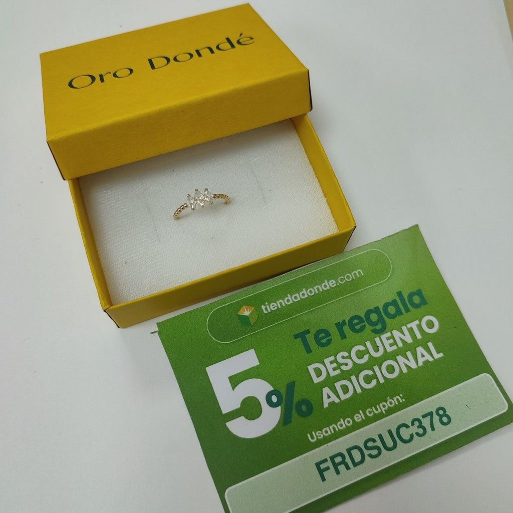 ANILLOS CON CIRCONIAS 10K TALLA 7 1.1 GR (NUEVO)