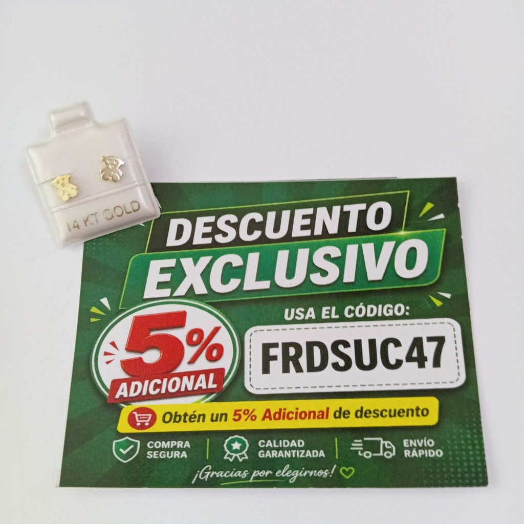 BROQUELES ORO 14K 0.8 (NUEVO)