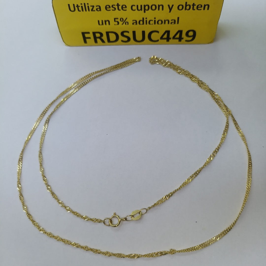 CADENA MEDIO TORZAL 10K 55 CM 2.5 GR (NUEVO)