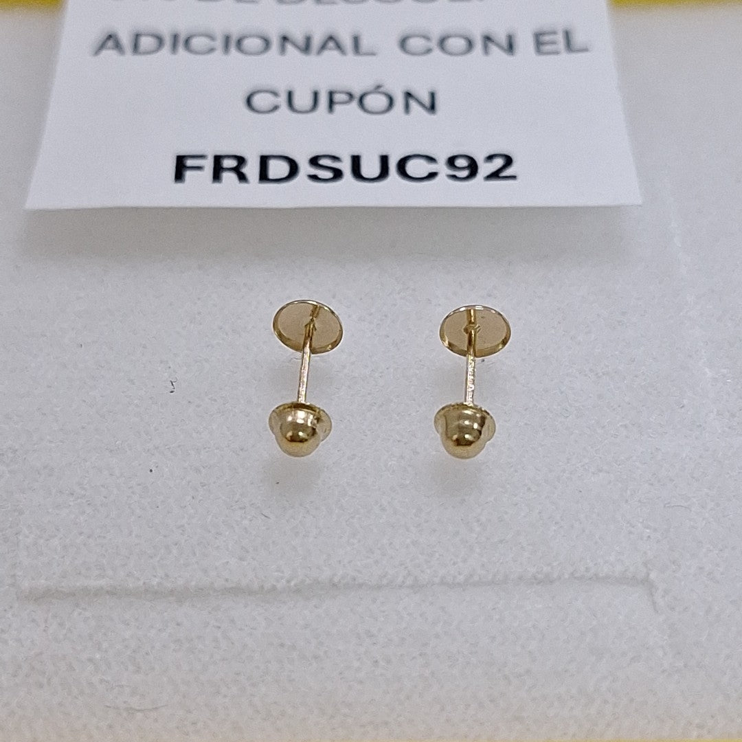 BROQUELES BROQUEL FIG TAPON REDONDO 14K 0.1408 GR (NUEVO)
