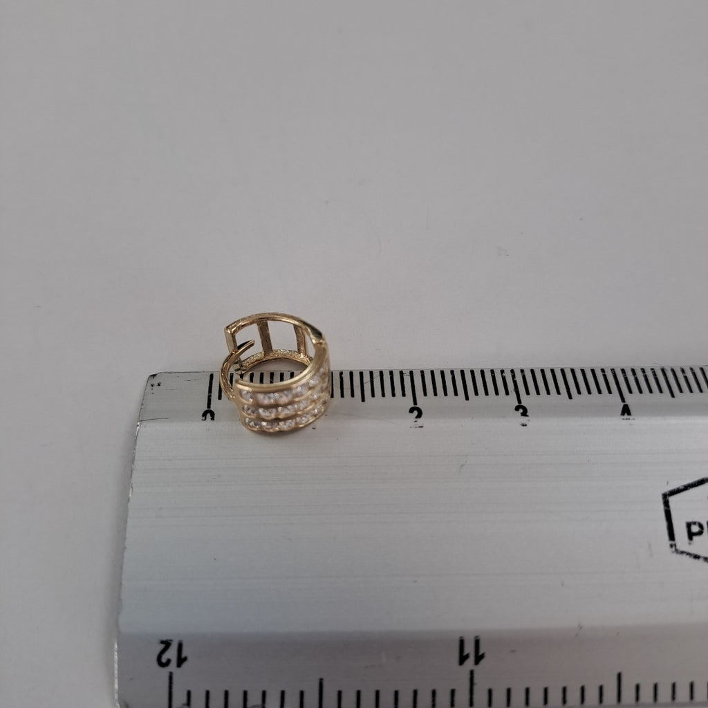 ARETES HUGGIES C CIRCONIA 14K 2.2 GR (NUEVO)