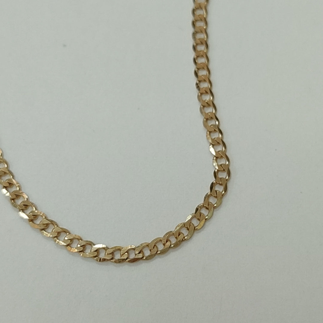 PULSERA TEJIDO BARBADA 14K 18 CM 2.1 GR (NUEVO)