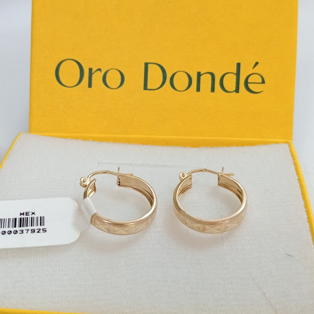 ARETES ARRACADAS LABRADAS 10K 2.1 GR (NUEVO)