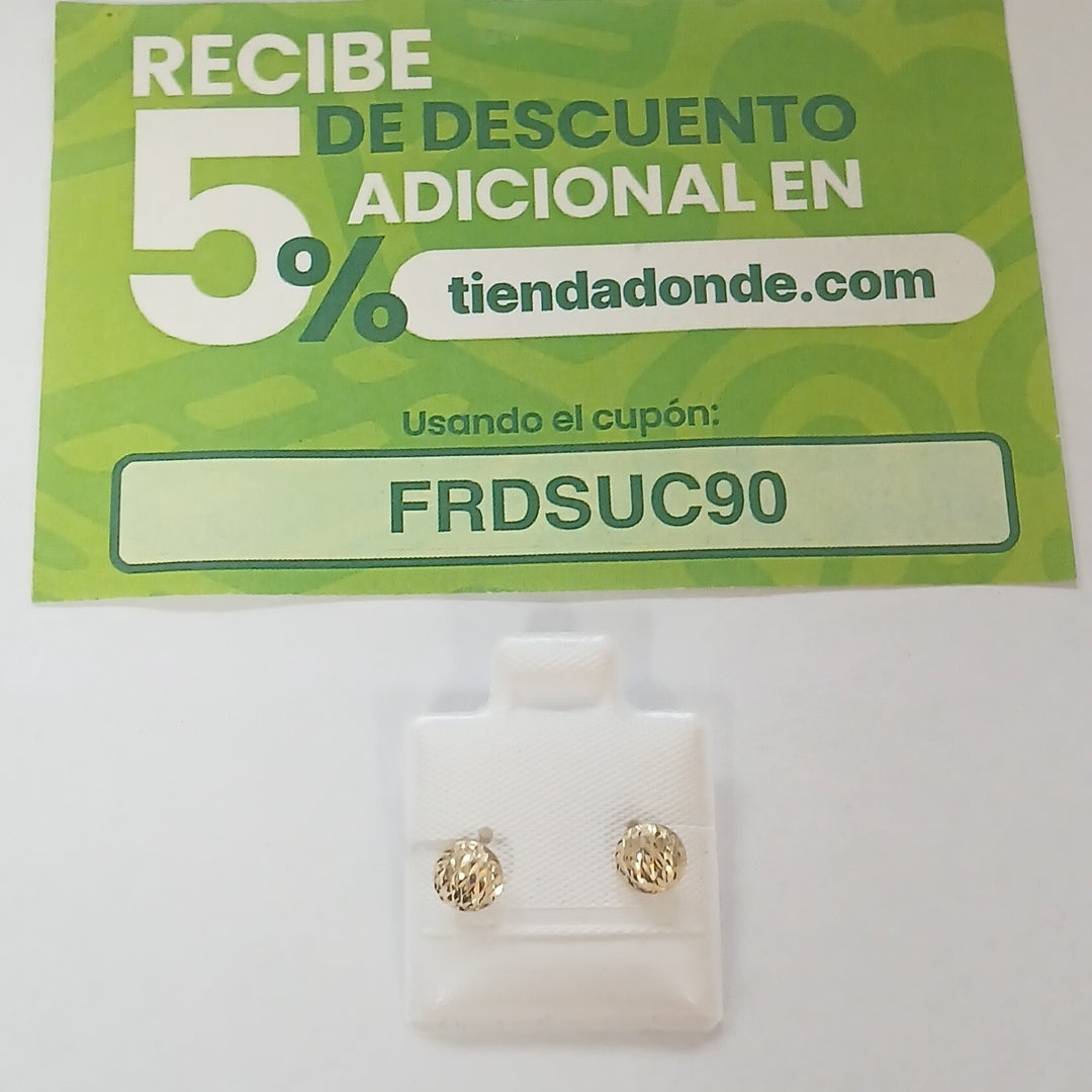 BROQUELES BROQUEL FIG LUNETA 14K 0.2268 GR (NUEVO)