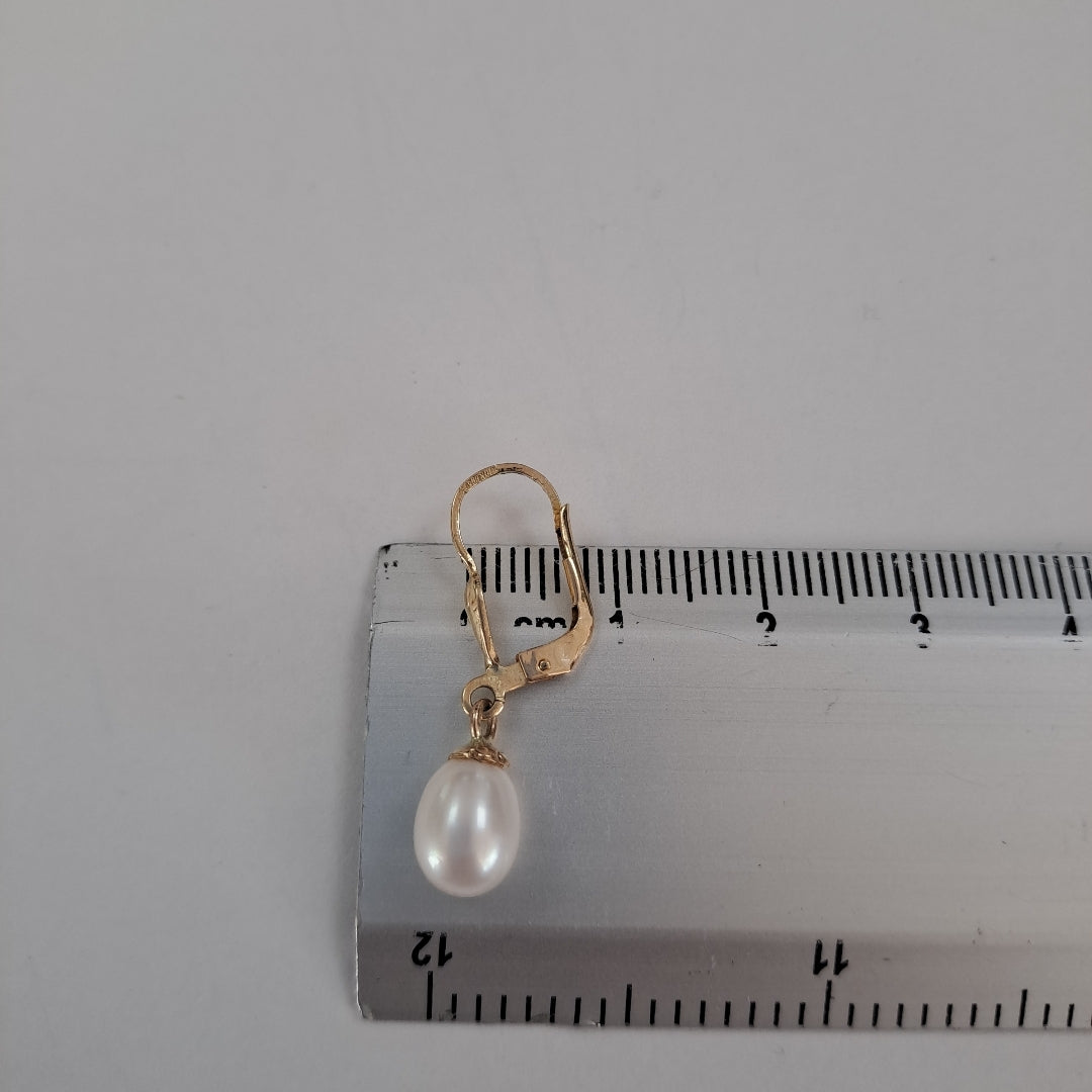 ARETES C PERLAS SINTETICAS 10K 2.1 GR (NUEVO)