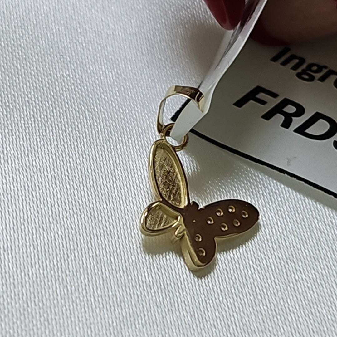 DIJE MARIPOSA CON CIRCONIAS 10K 1 GR (NUEVO)