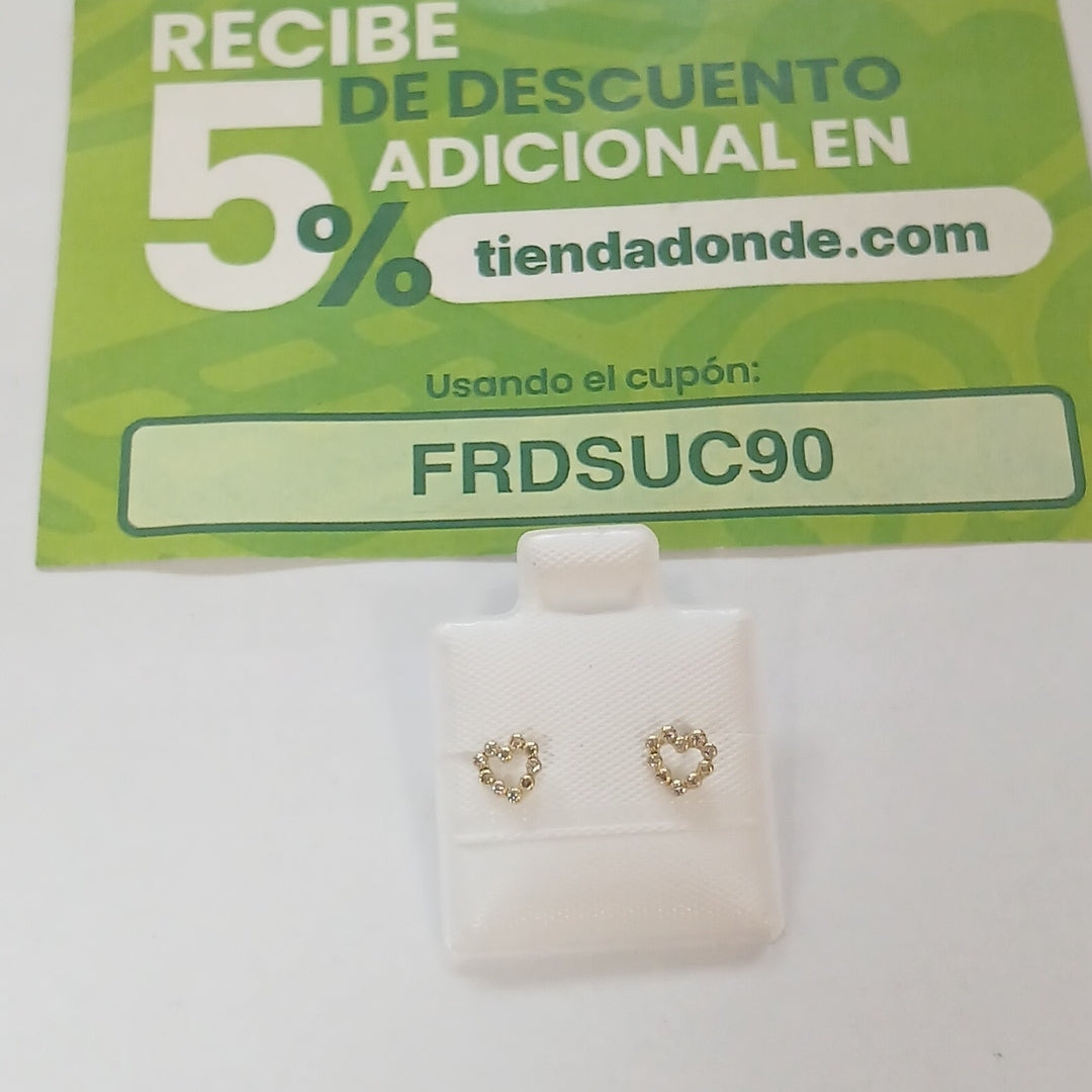 BROQUELES BROQUEL FIG CORAZON 14K 0.23 GR (NUEVO)