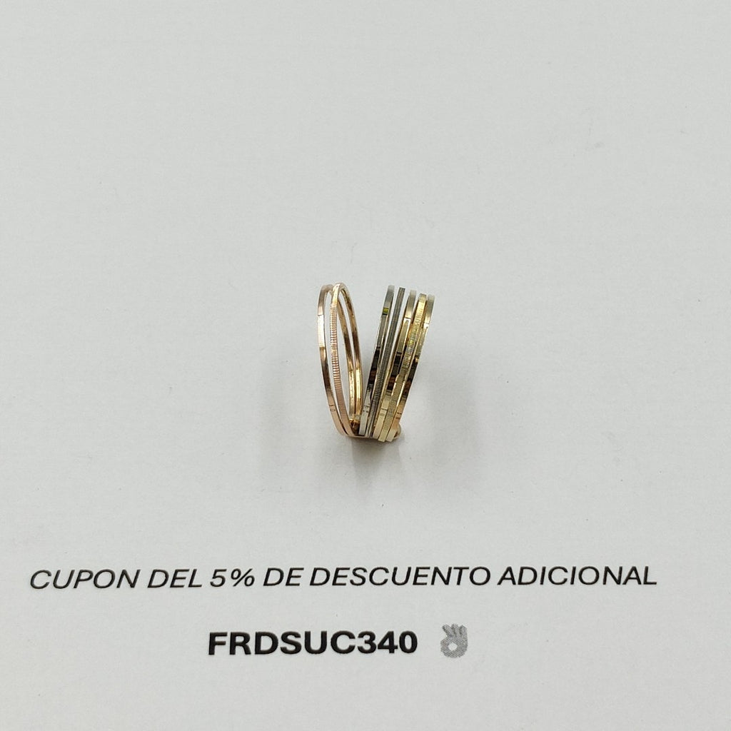 SEMANARIO DE ARGOLLAS ORO,ORO COMBINADO 14 K 3,20 GRMS (SEMINUEVO)
