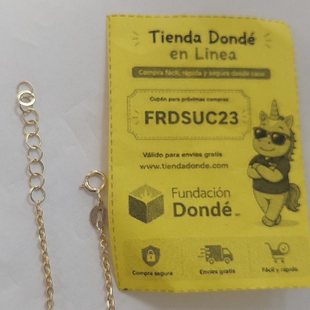 PULSERA ESPECIAL CON CORAZONES 10K 18 CM 1.2 GR (NUEVO)