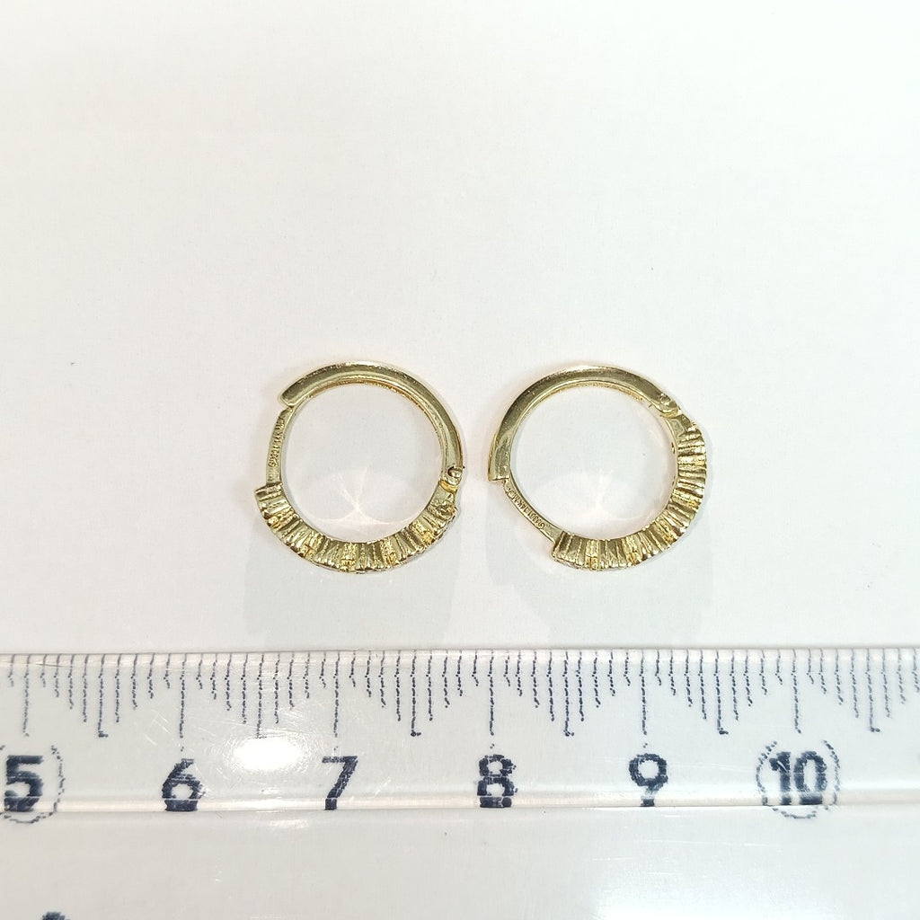 ARETES ARRACADA C CIRCONIAS 14K 2 GR (NUEVO)