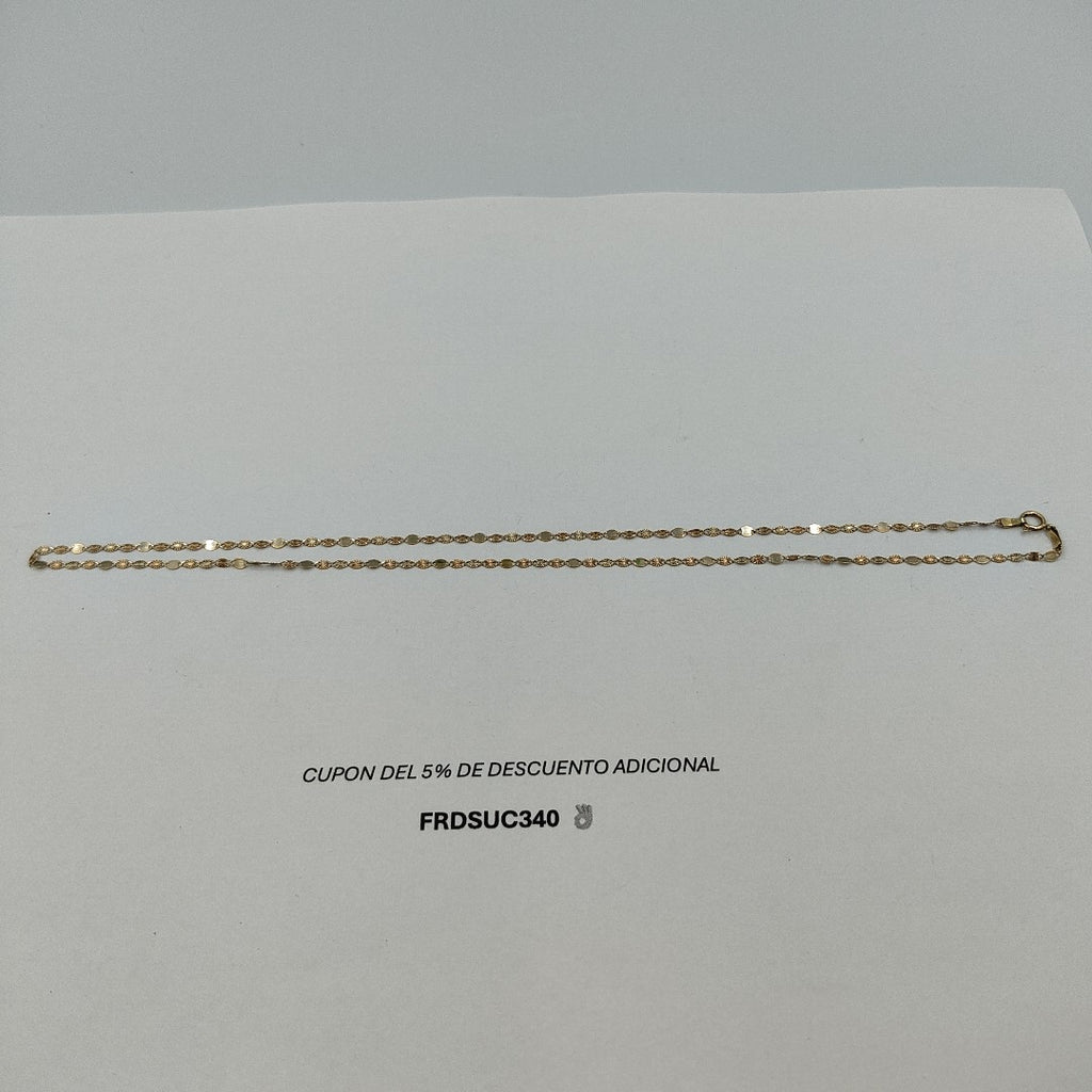 CADENA ORO,ORO COMBINADO 10 K 1,10 GRMS (SEMINUEVO)