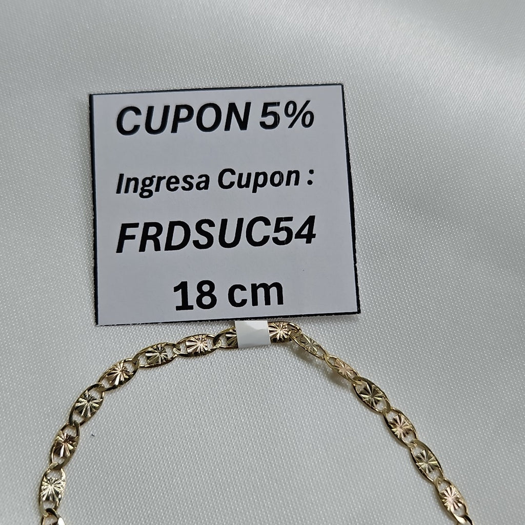 PULSERA GUCHI 14K 18 CM 3 GR (NUEVO)