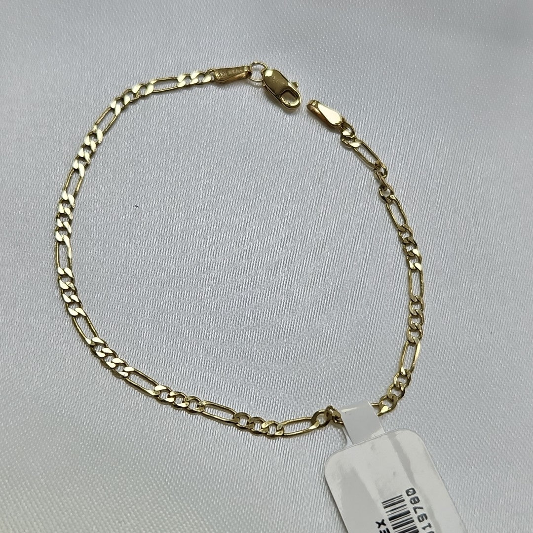 PULSERA TEJIDO 3X1 14K 18 CM 2 GR (NUEVO)
