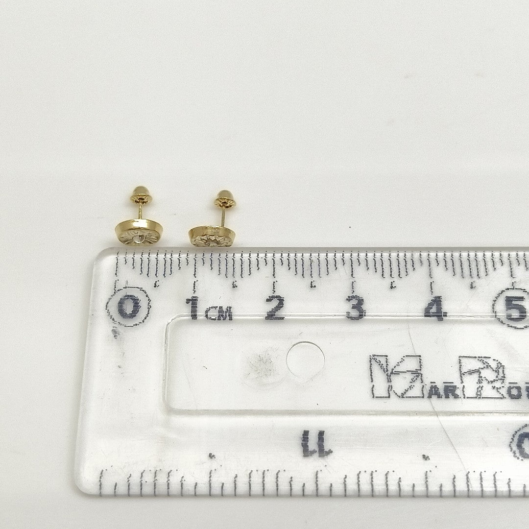 BROQUELES BROQUEL FIG BOTON C CIRCONIA 14K 0.2916 GR (NUEVO)
