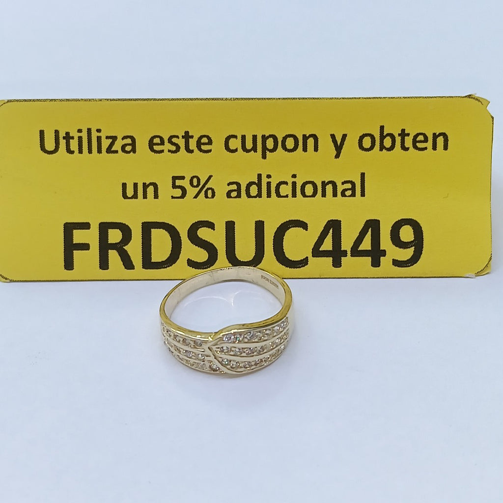 ANILLOS C CIRCONIAS 14K TALLA 7 2.8 GR (NUEVO)