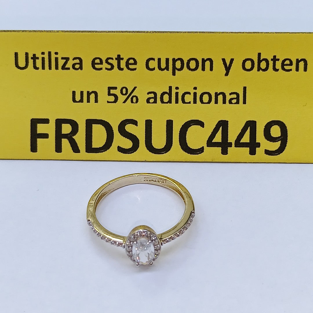 ANILLO ANILLITO C CIRCONIAS 14K 7 TALLA 1.9 GR (NUEVO)