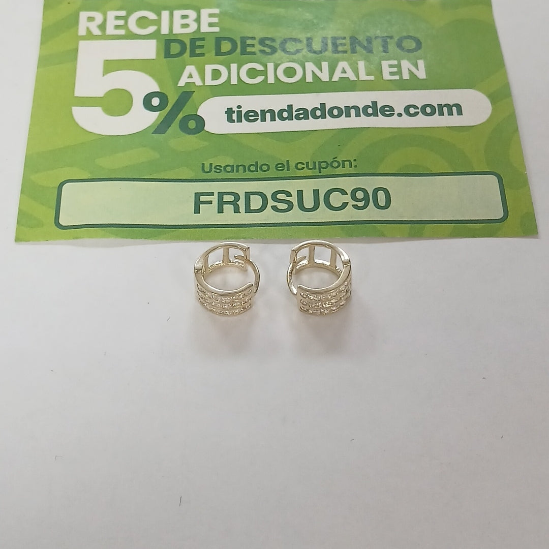 ARETES HUGGIES C CIRCONIA 14K 2.2 GR (NUEVO)