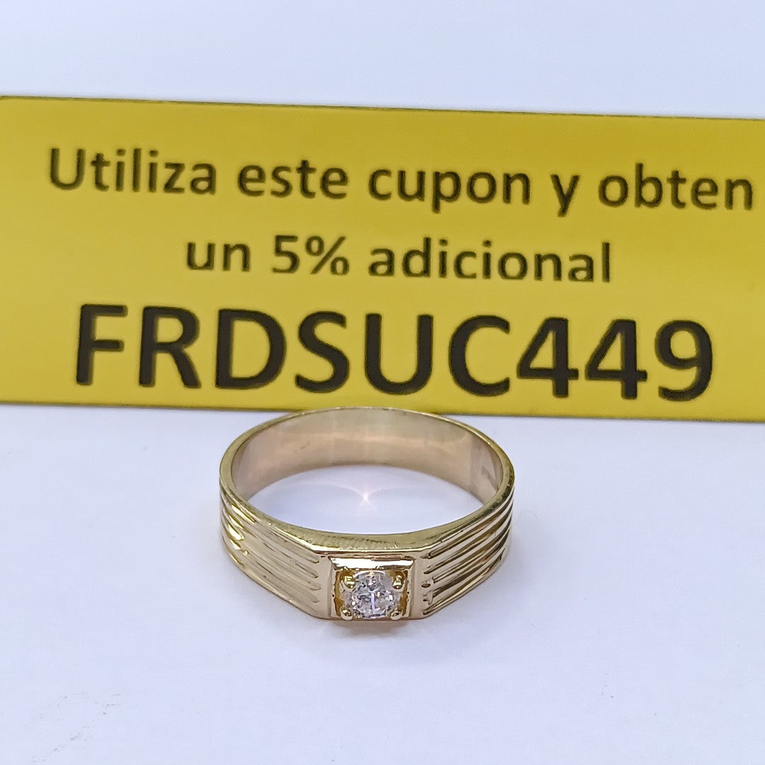 ANILLOS CON CIRCONIA 14K TALLA 10.5 4 GR (NUEVO)
