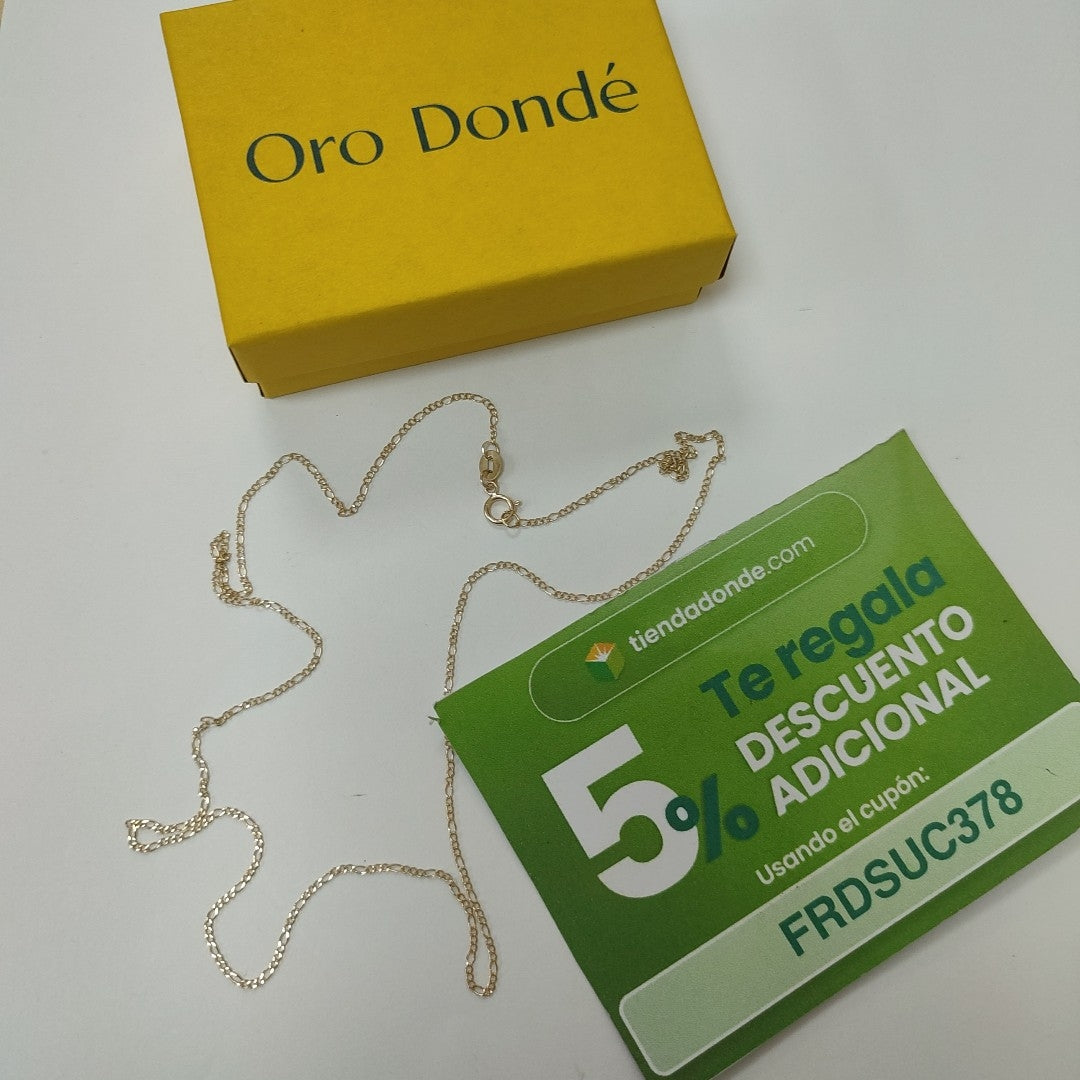 CADENAS TEJIDO 3X1 ORO 10K 55 CM 1.4 GR (NUEVO)