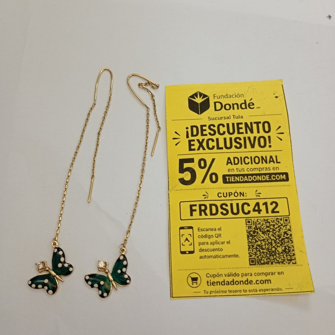 ARETES PAR ORO 14 K 4.2 GRMS (SEMINUEVO)