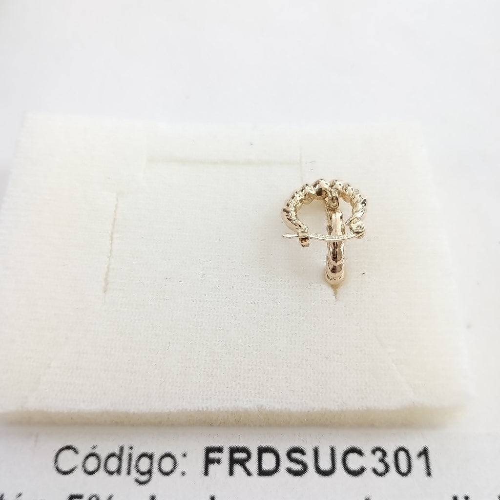 ARETES ARRACADAS TZL HUECAS 14K 1.5 GR (NUEVO)