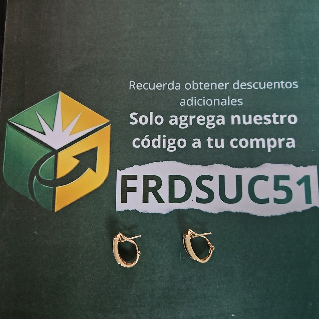 ARETES PAR ORO 14 K 6,70 GRMS (SEMINUEVO)