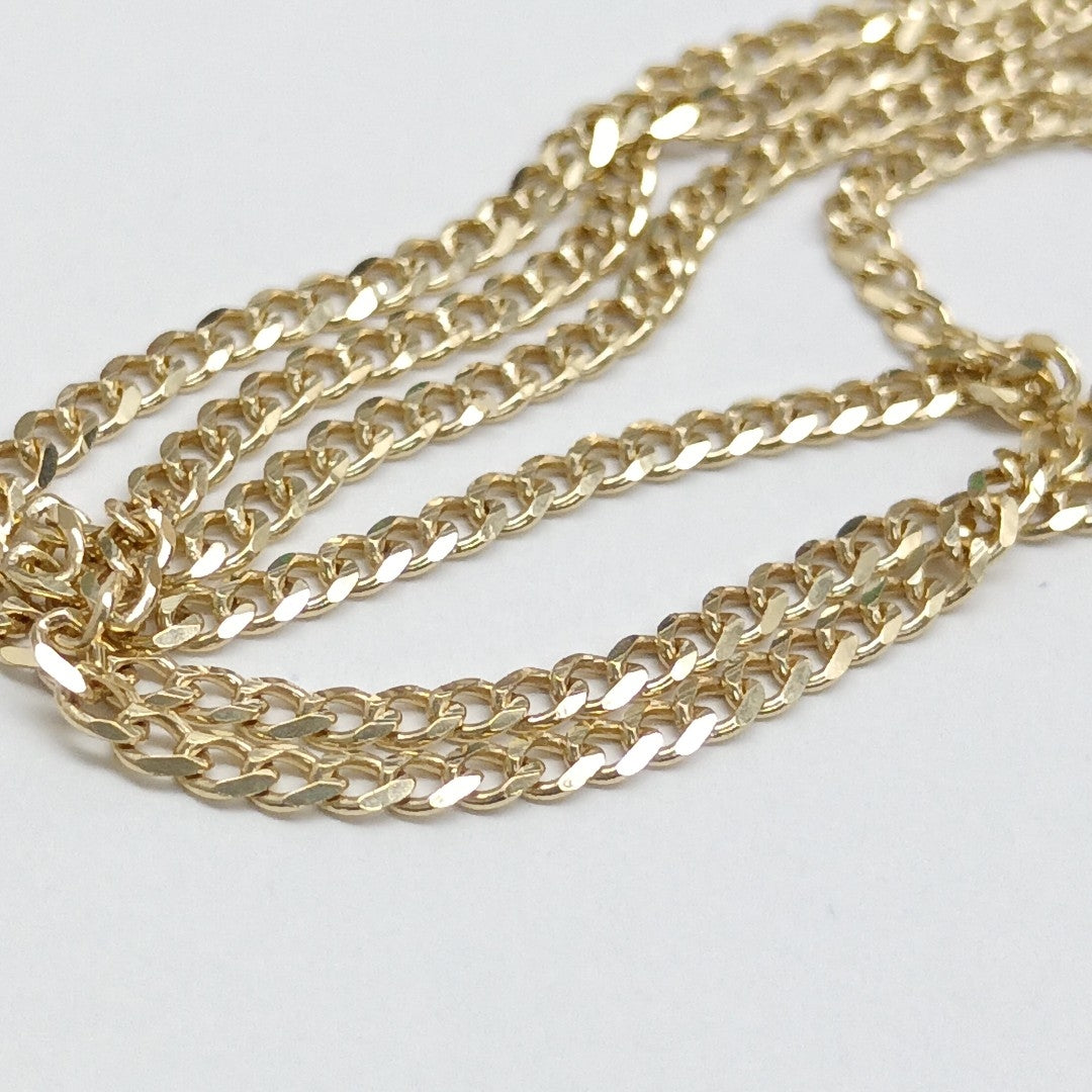 CADENAS TEJIDO BARBADA ORO 10K 55 CM 3.8 GR (NUEVO)