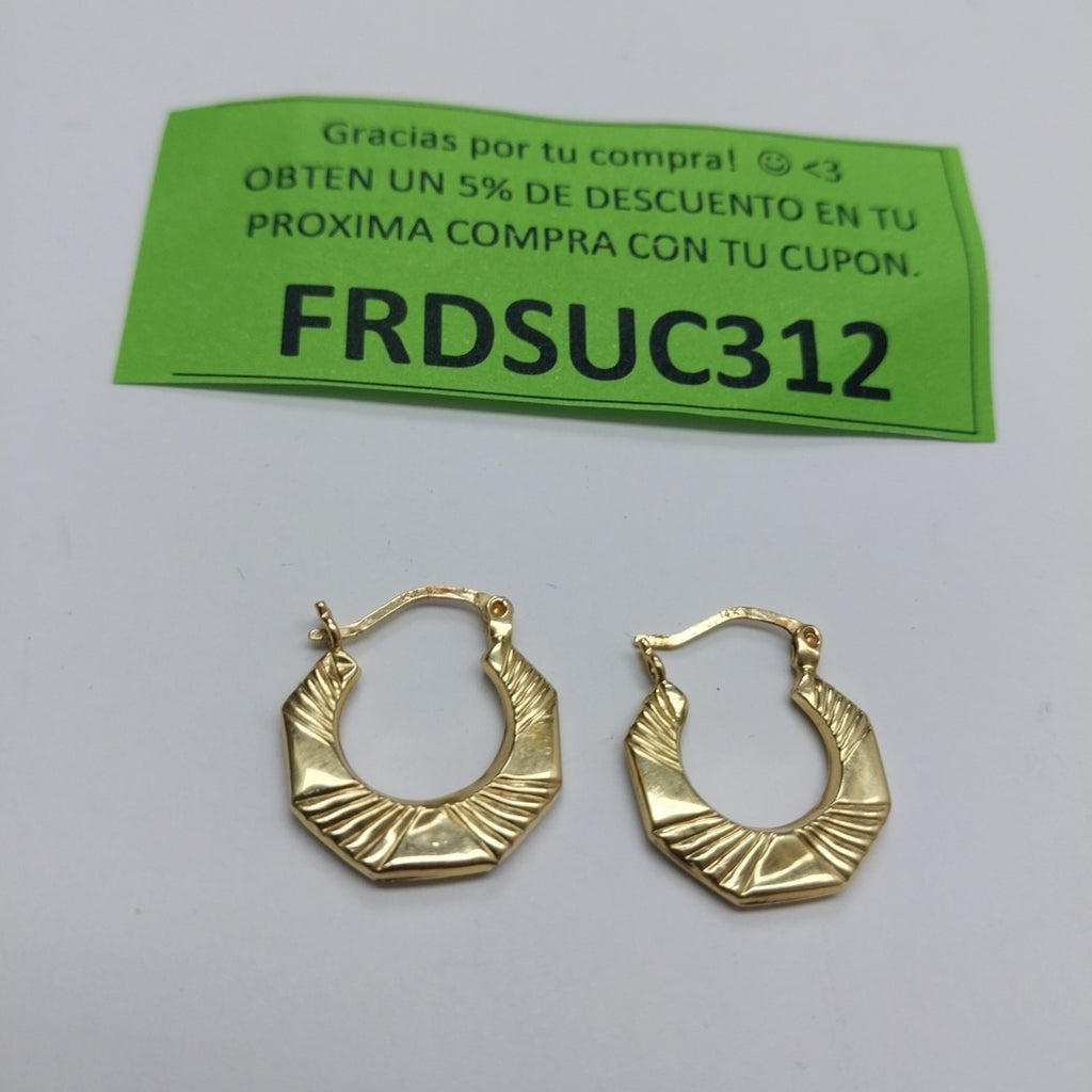 ARRACADAS PAR ORO 14 K 1.5 GRMS (SEMINUEVO)