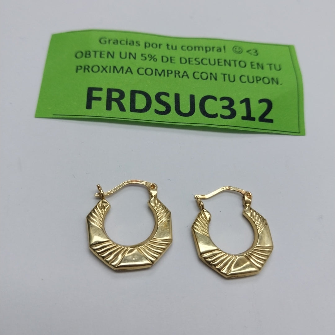 ARRACADAS PAR ORO 14 K 1.5 GRMS (SEMINUEVO)