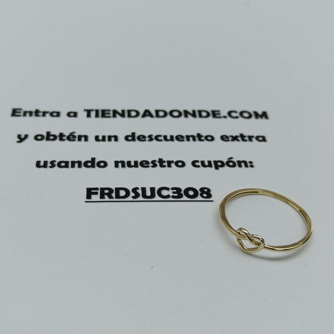 ANILLOS ANILLITO FIG CORAZON 10K TALLA 9 0.8 GR (NUEVO)