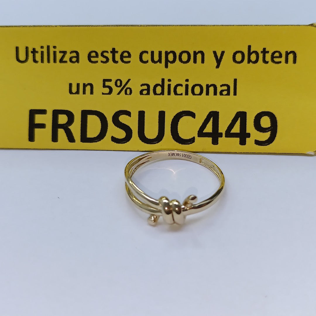 ANILLO ANILLITO C NUDO 14K 8 TALLA 2 GR (NUEVO)