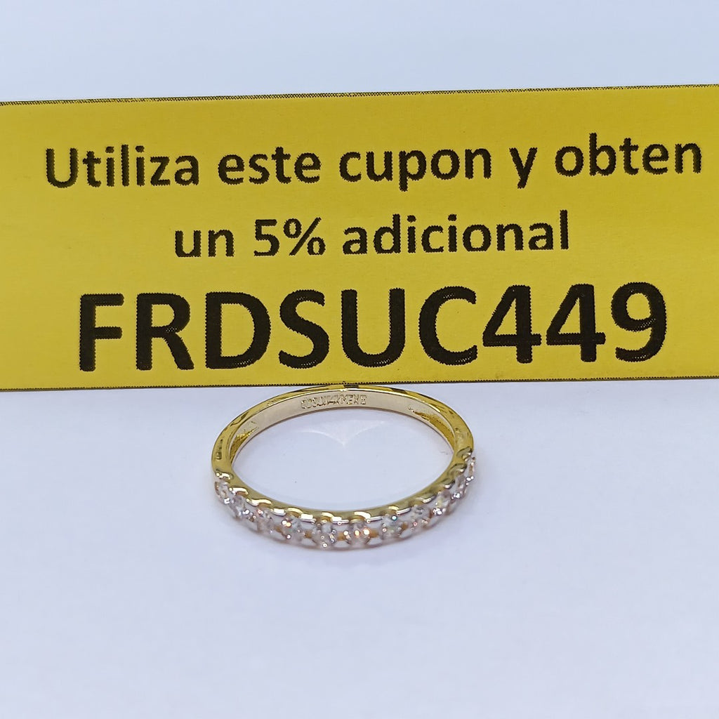 ANILLO ANILLITO MEDIA CHURUMBELA 14K 9 TALLA 2.2 GR (NUEVO)