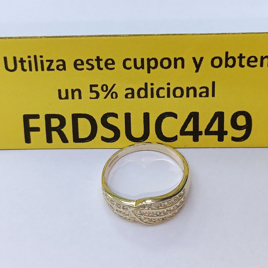 ANILLOS C CIRCONIAS 14K TALLA 8 3.1 GR (NUEVO)