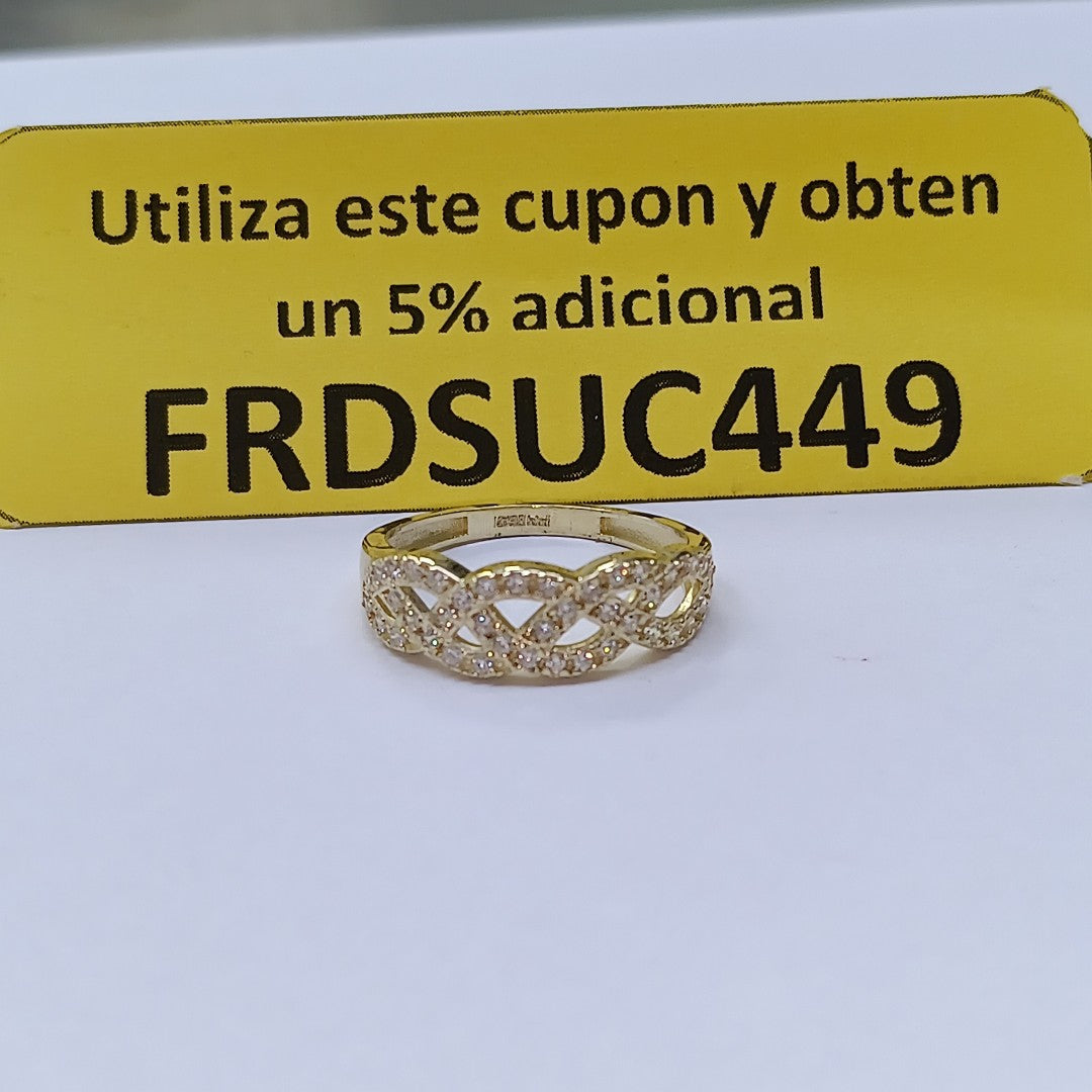 ANILLOS C CIRCONIAS 14K TALLA 8 2.7 GR (NUEVO)