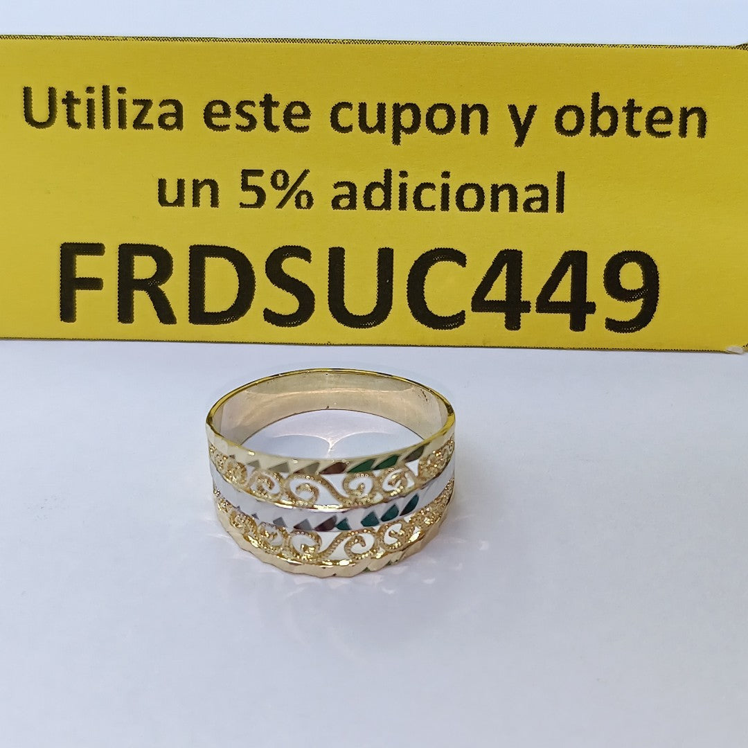 ANILLOS TIPO FILIGRANA 14K TALLA 8.5 2.8 GR (NUEVO)