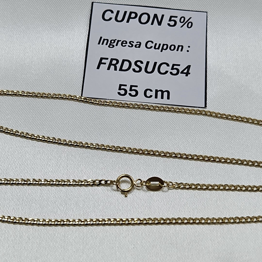 CADENAS TEJIDO BARBADA ORO 10K 55 CM 3.8 GR (NUEVO)