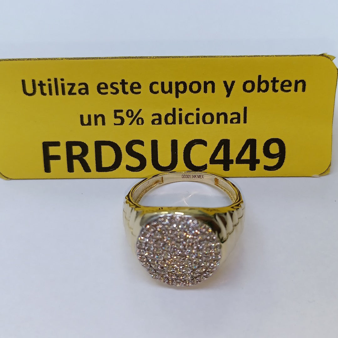 ANILLO C CIRCONIAS 14K 11.5 TALLA 7.7 GR (NUEVO)