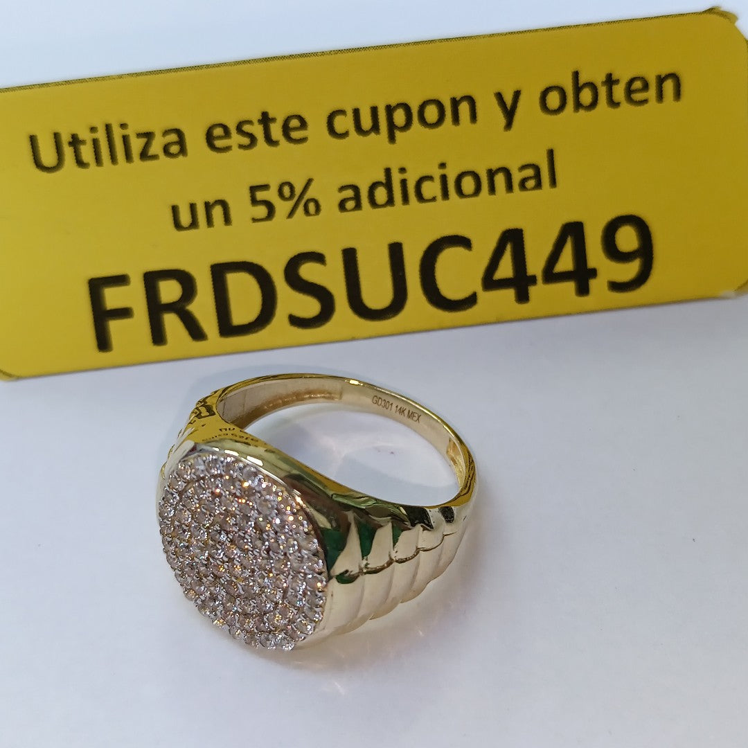 ANILLO C CIRCONIAS 14K 11.5 TALLA 7.9 GR (NUEVO)