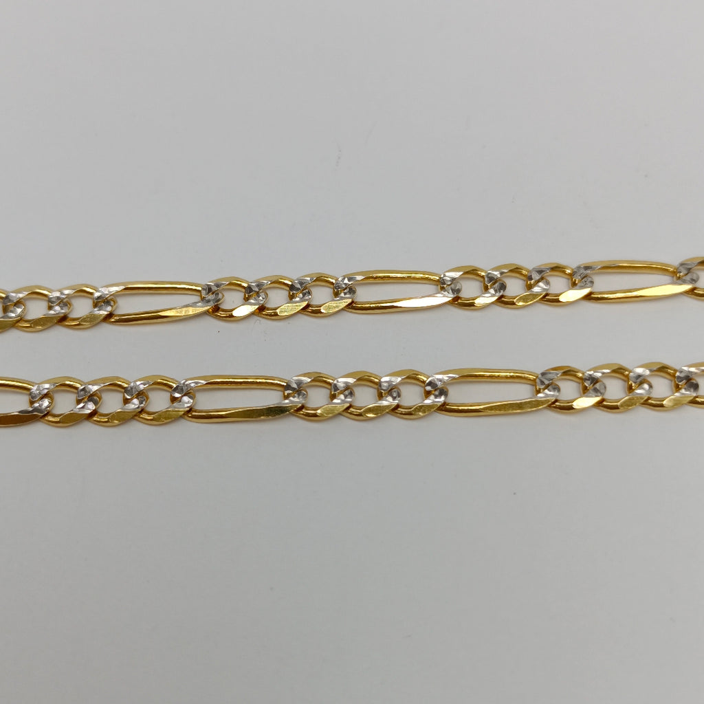 PULSERA 3X1 DIAMANTADA 14K 18 CM 4.5 GR (NUEVO)
